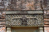 Angkor - Eastern Mebon - remarkable sculpted sandstone lintels of the temple towers